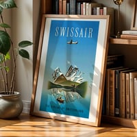 Image 3 of Swissair – The Airline of Switzerland Vintage Travel Poster