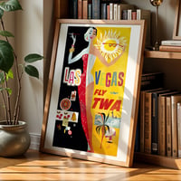 Image 3 of Las Vegas – Fly TWA Vintage Travel Poster