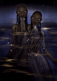 Celeste and saila   A4 print 
