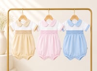 Classic Smocked Baby Romper