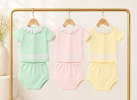 Lace Trim Knit Set
