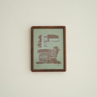 Vintage Bulgarian Match Box - Sage Mini  (Framed)