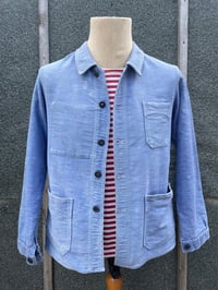 Image 1 of Vintage French 1940's VULCAIN Moleskin Jacket, Size SMALL. Worn with Repairs