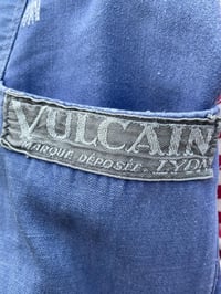 Image 5 of Vintage French 1940's VULCAIN Moleskin Jacket, Size SMALL. Worn with Repairs