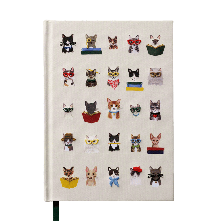 CARNET BRODÉ CHATS OU CHIENS - RIFLE PAPER CO. (DEUX MODÈLES)