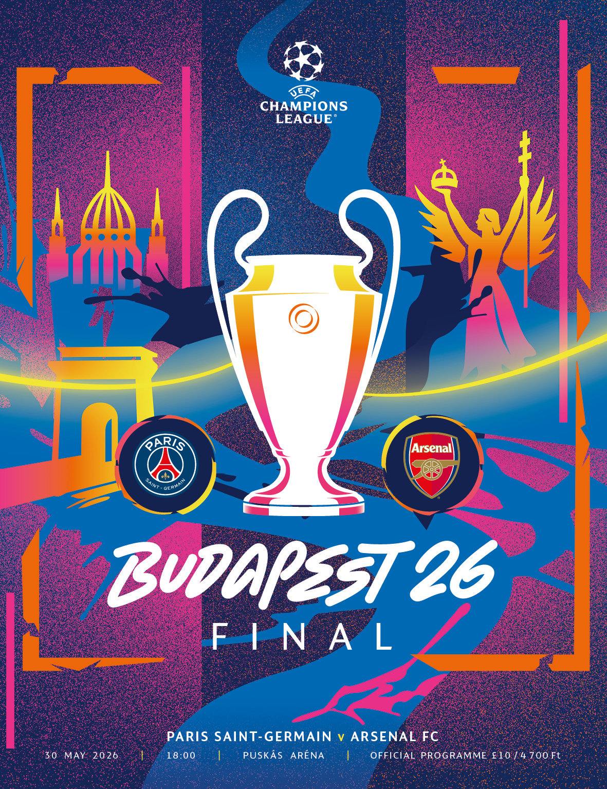UCL決勝2026 公式プログラム PSG Arsenal アーセナル パリCL ARSENAL V PSG | UCL FINAL | SATURDAY, MAY 30, 2026 | Arsenalprogrammes