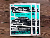 Image 1 of Eastern Auto Supply Mercury Linocut Print FREE SHIPPING