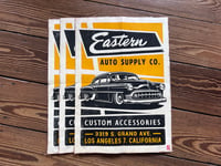 Image 1 of Eastern Auto Supply Chevrolet Linocut Print FREE SHIPPING