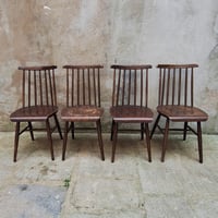Image 2 of 4 chaises en bois à barreau de style scandinave