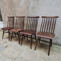 Image 4 of 4 chaises en bois à barreau de style scandinave
