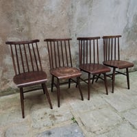 Image 3 of 4 chaises en bois à barreau de style scandinave