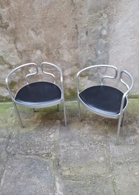 Image 2 of Paire de fauteuils en aluminium par Henning Larsen