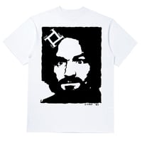 [READY STOCK] T-SHIRT CHARLES MANSON - DOGS BLOOD ORDER (Current 93) (WHITE)