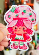 Strawberry Shortcake - heart holographic sticker