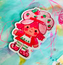 Strawberry Shortcake - heart holographic sticker