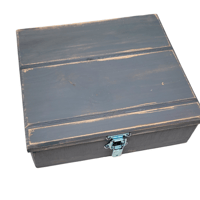 Image 1 of Tool box with hinged lid and catch Distressed / Shabby Chic