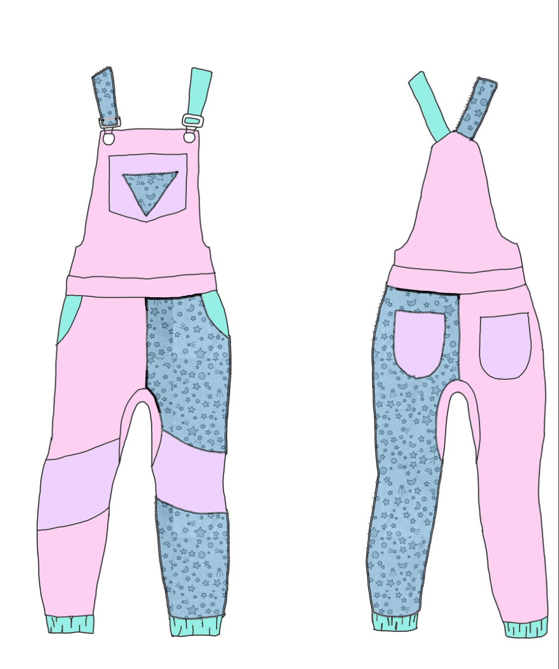 Image of FOR ERIKA Custom Cotton Fleece Unisex Overalls