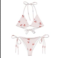 Image 3 of Cherry red string bikini