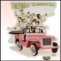 Image 1 of Tikiyaki & the Hawaiiana Brass  - "Weekend in Waikiki”  (4"X4") with custom art by SHAG