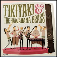 Tikiyaki & the Hawaiiana Brass  - "Weekend in Waikiki”  (3"X3") with custom Art  by SHAG