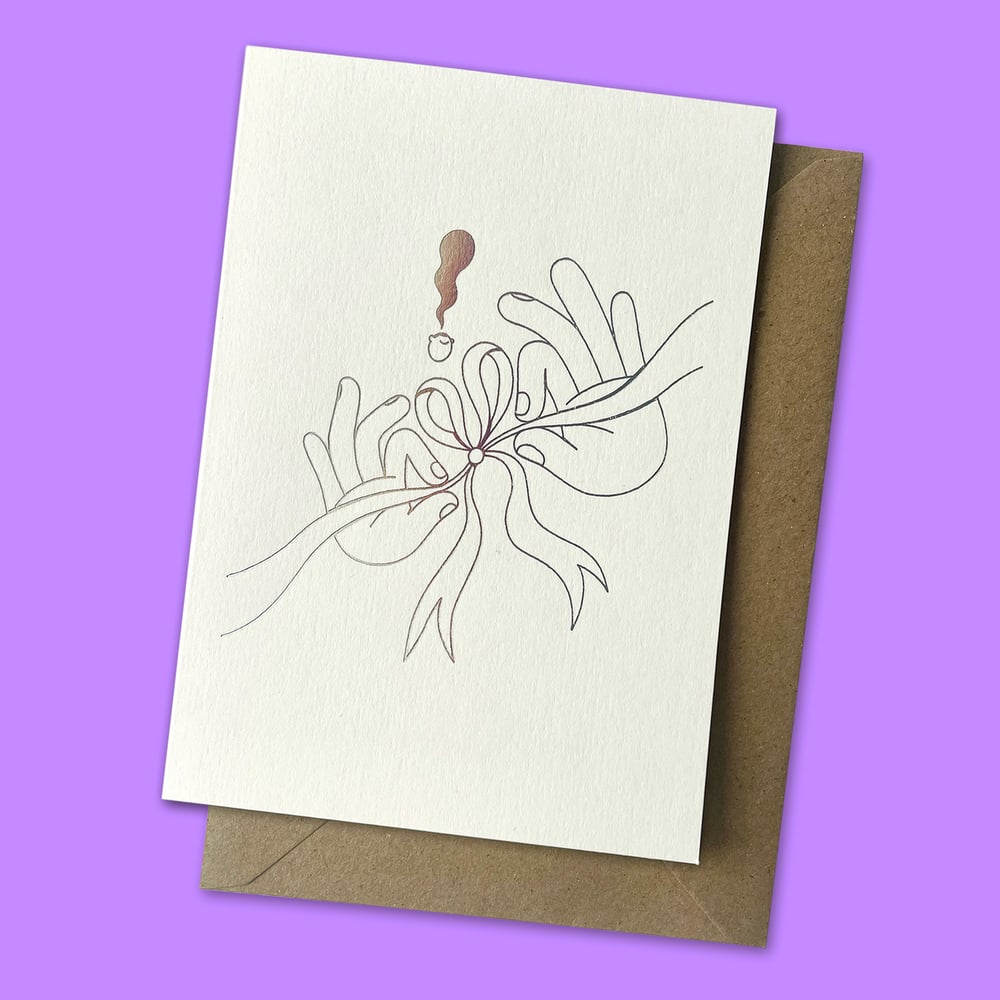 Image of Bow – Letterpress card