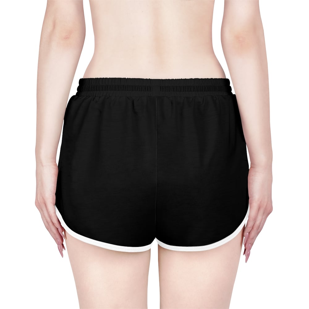 Image of All Eyez On Me Women's Relaxed Shorts – Black Vintage Script Lounge Shorts