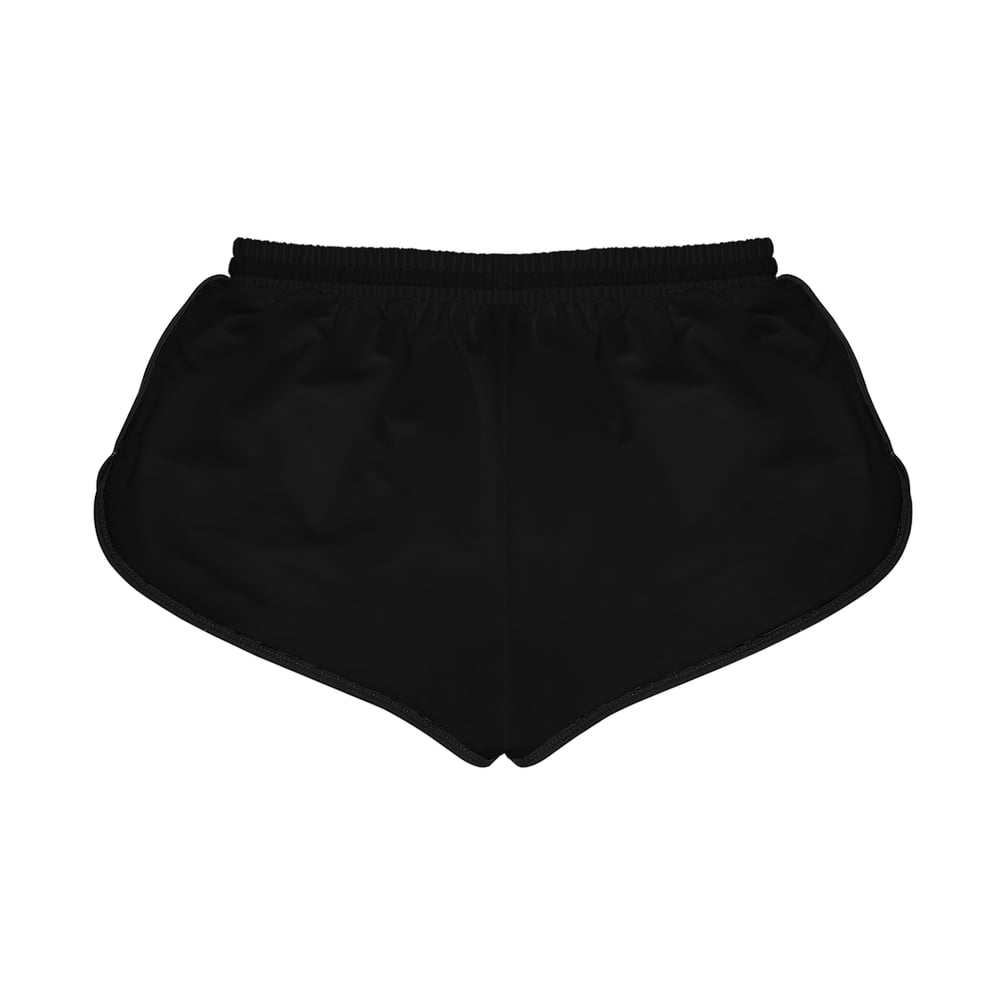 Image of All Eyez On Me Women's Relaxed Shorts – Black Vintage Script Lounge Shorts