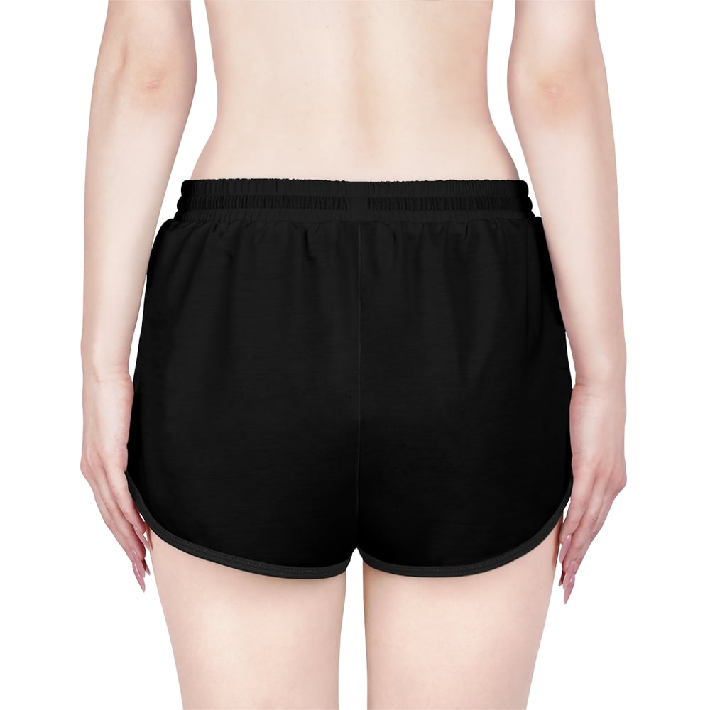 Image of All Eyez On Me Women's Relaxed Shorts – Black Vintage Script Lounge Shorts