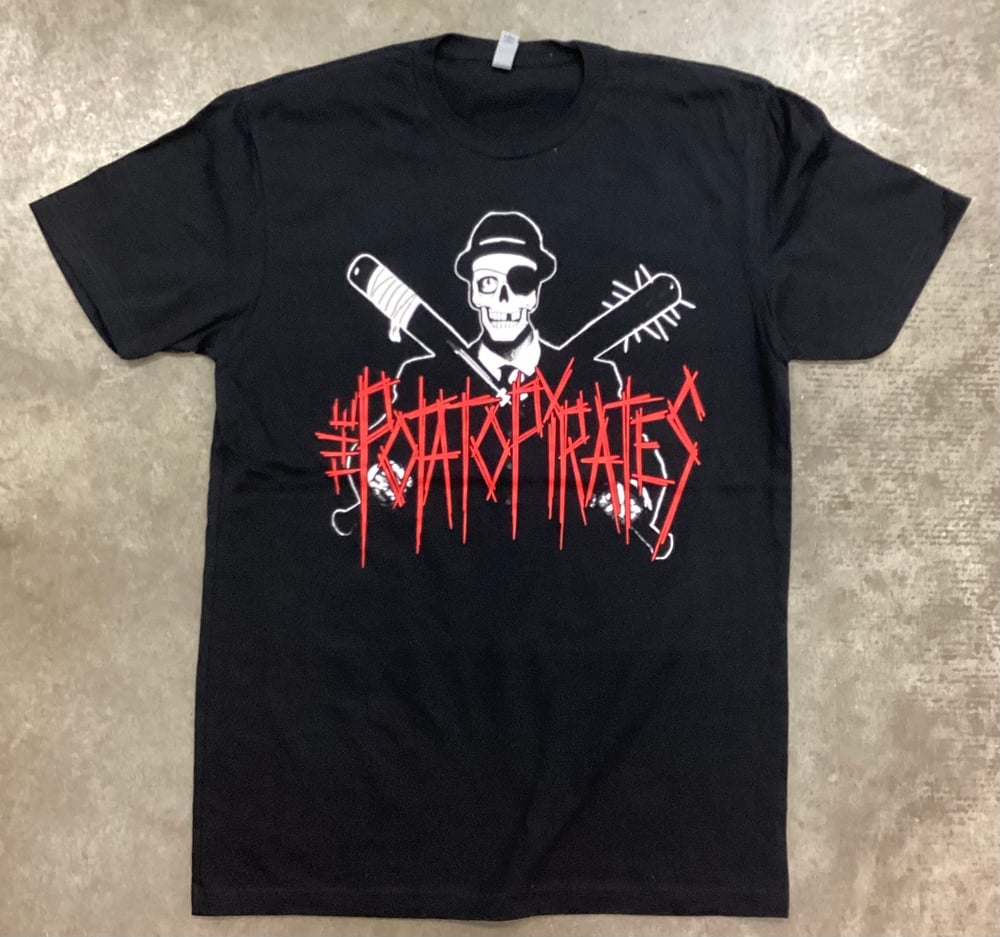 Image of Red Skull & Bats Tee 