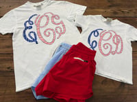 MONOGRAMMED Comfort Color Flag Tee