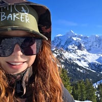 Mt Baker Raven Moon Camo Trucker Hat - Mt baker raven moon trucker hat