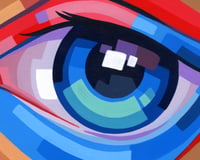 Image 2 of Blue Red Eye - Original Painting