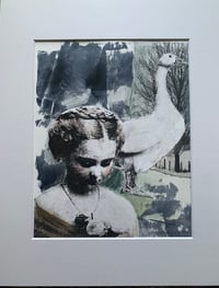 Image 2 of One of a kind mixed media art on paper 11x14" with matte 