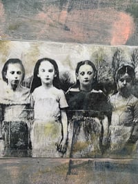 Image 2 of Moody one of a kind mixed media art on paper 11x14-matted