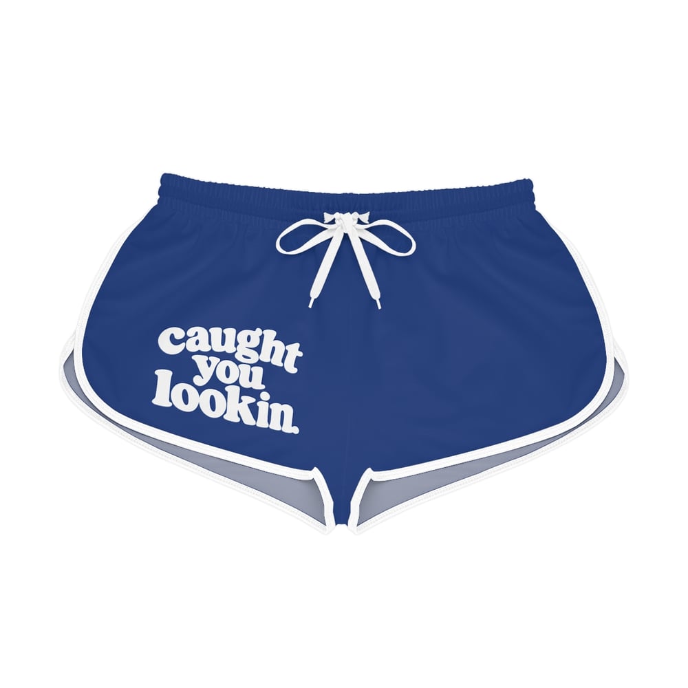 Image of Caught You Lookin' Women's Relaxed Shorts — Retro Graphic Lounge & Workout Shorts
