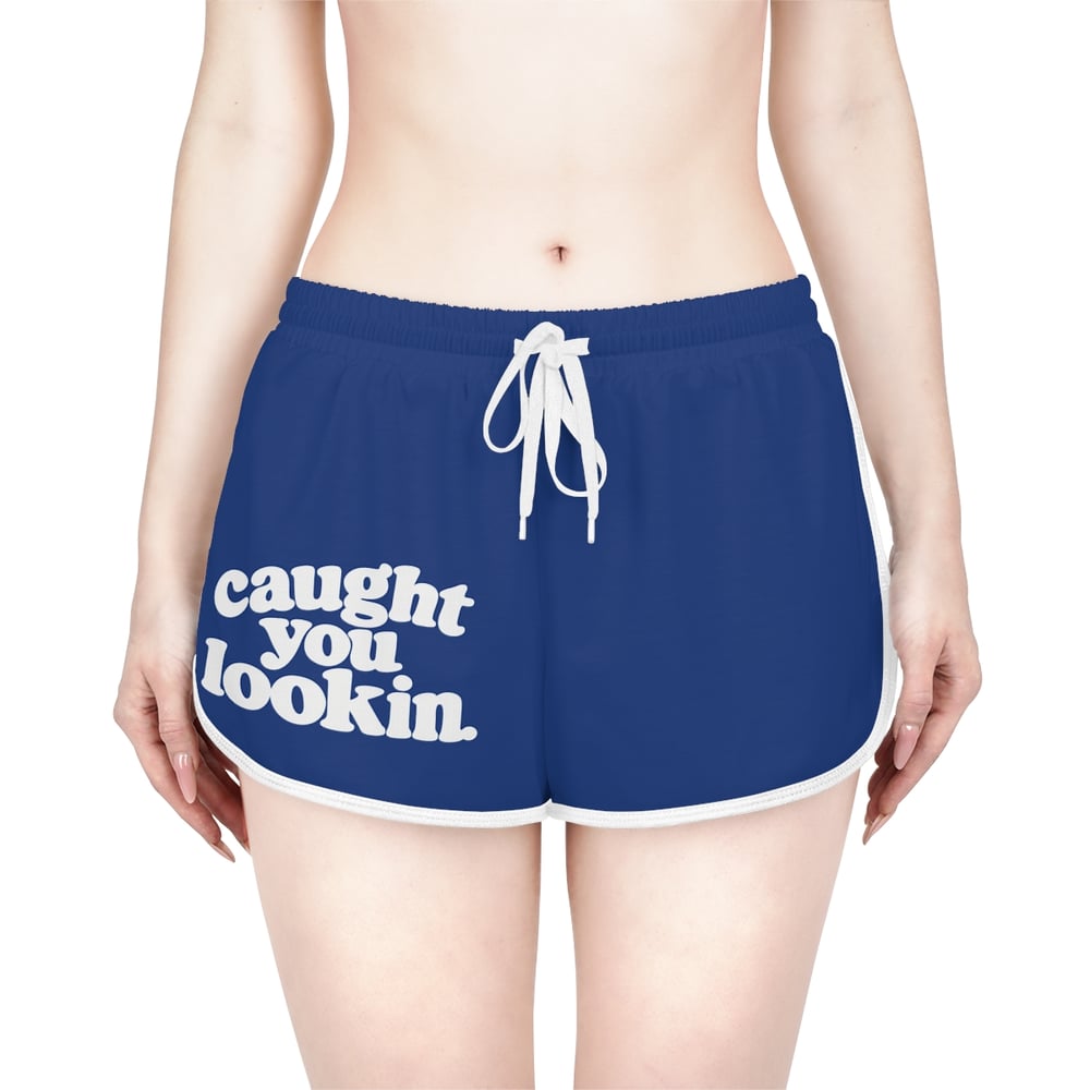 Image of Caught You Lookin' Women's Relaxed Shorts — Retro Graphic Lounge & Workout Shorts