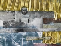 Image 2 of "Soldade" original mixed media art on paper -matted 11x14"