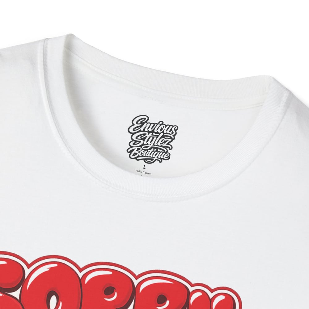 Image of Sorry You Can't Be Me Tee — Bold Red Graphic Kiss Statement T-Shirt
