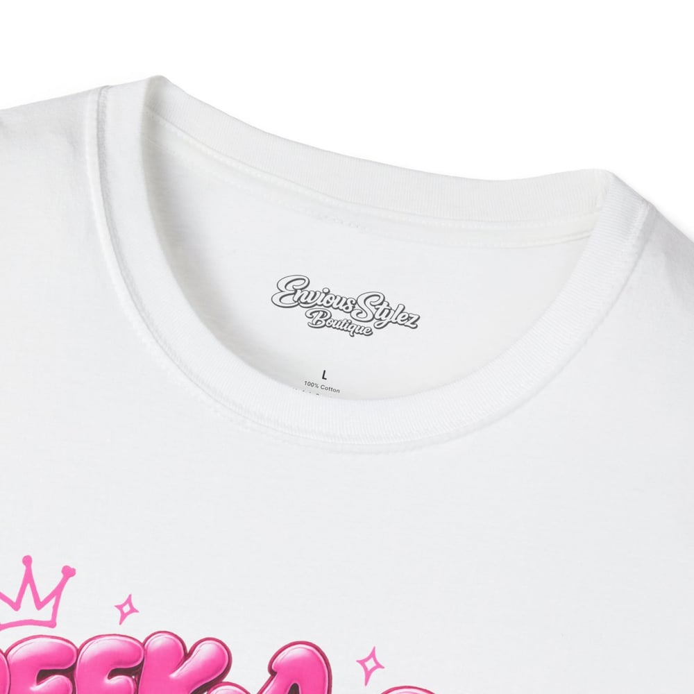 Image of Peek-a-Boo B*tch Graphic T-Shirt — Pink Bubble Letter Funny Urban Tee-5e32d870