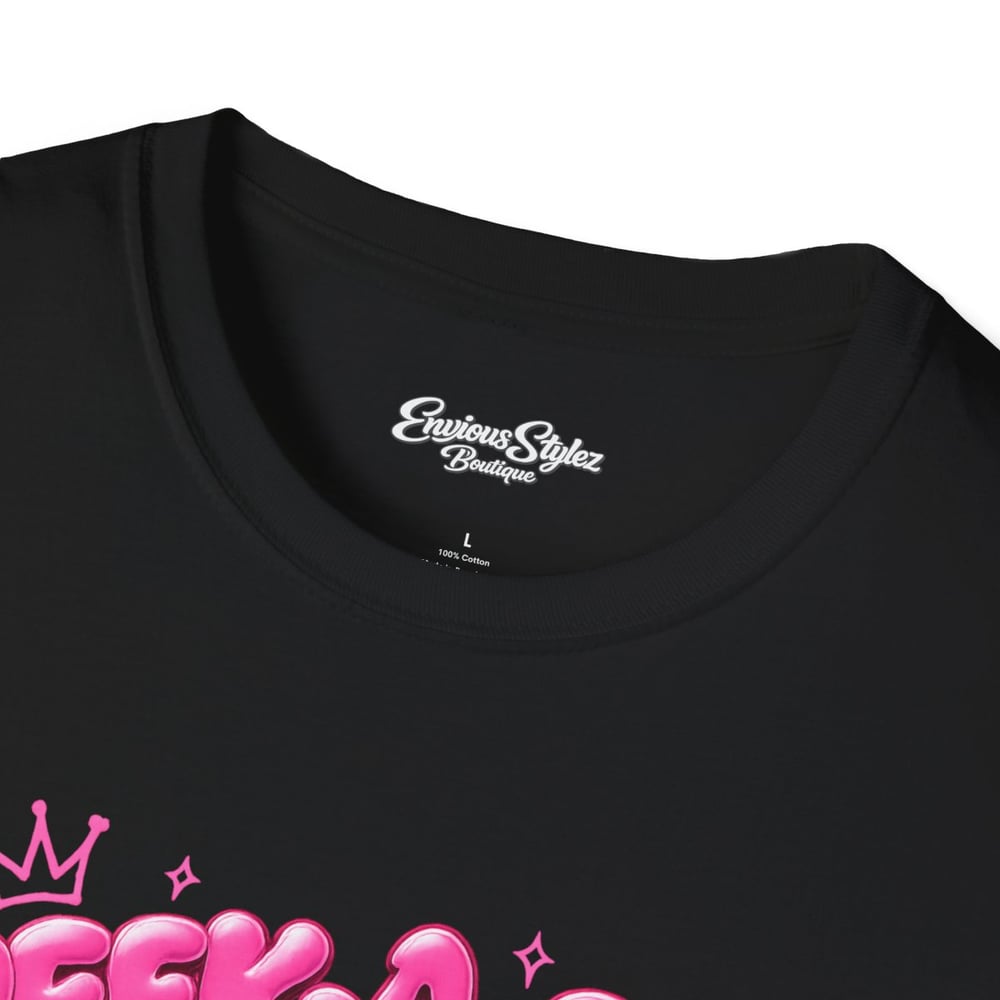 Image of Peek-a-Boo B*tch Graphic T-Shirt — Pink Bubble Letter Funny Urban Tee-5e32d870
