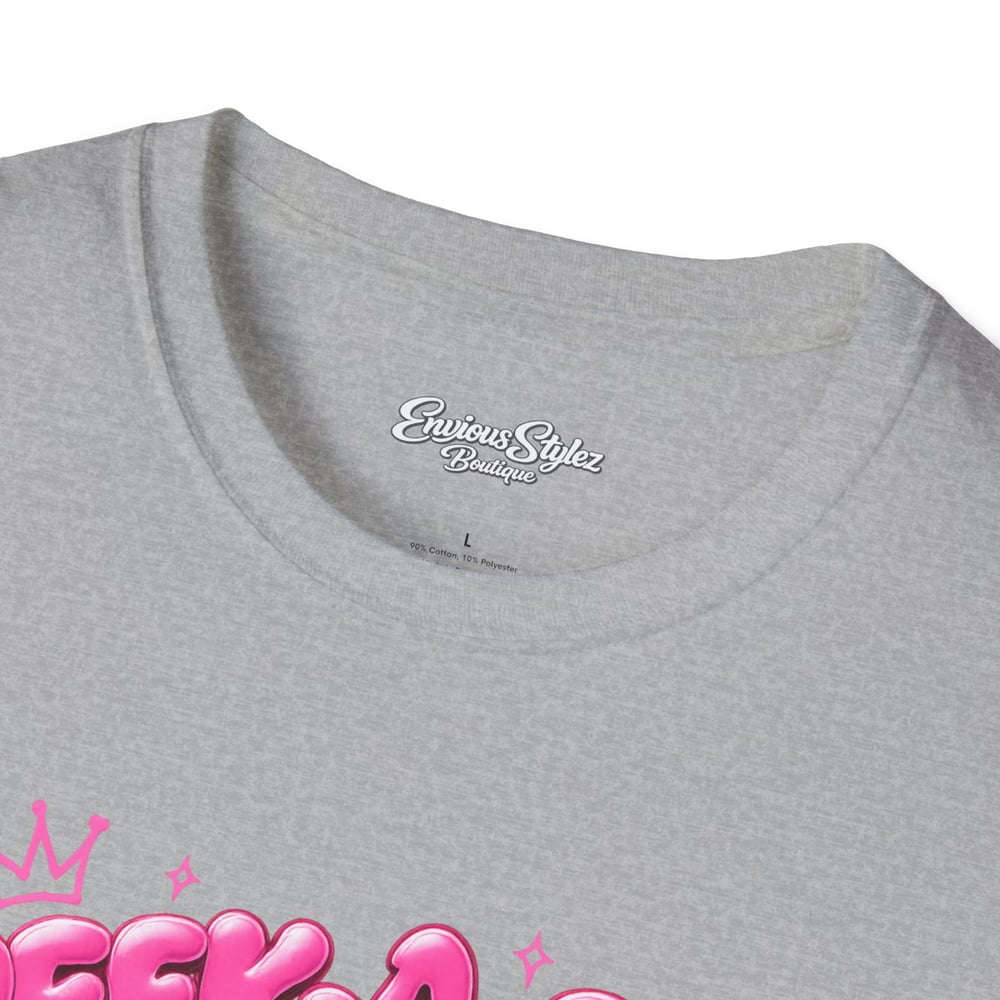 Image of Peek-a-Boo B*tch Graphic T-Shirt — Pink Bubble Letter Funny Urban Tee-5e32d870