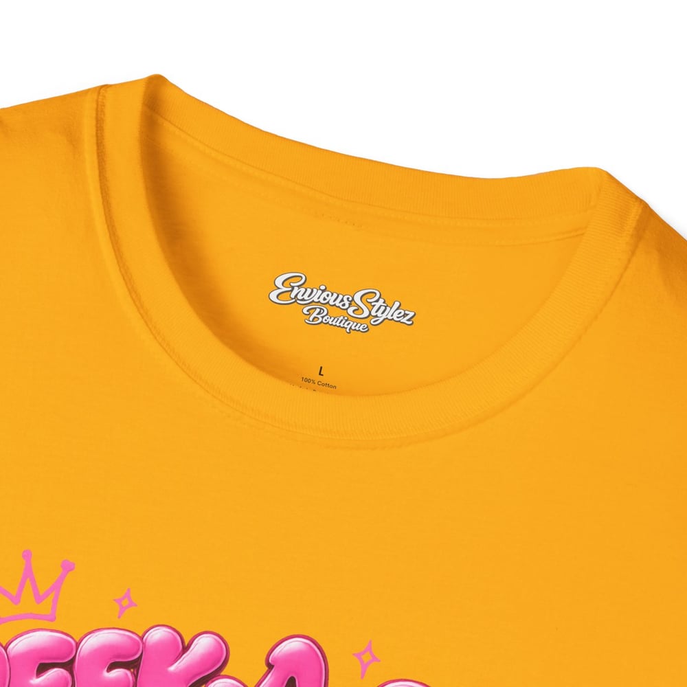 Image of Peek-a-Boo B*tch Graphic T-Shirt — Pink Bubble Letter Funny Urban Tee-5e32d870