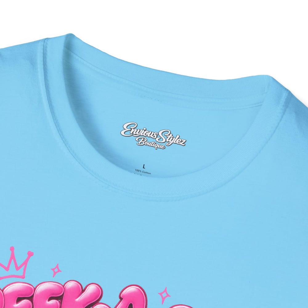 Image of Peek-a-Boo B*tch Graphic T-Shirt — Pink Bubble Letter Funny Urban Tee-5e32d870