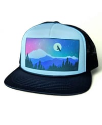 Raven Moon Mt Baker Trucker Hat - Raven moon mt baker trucker hat black white