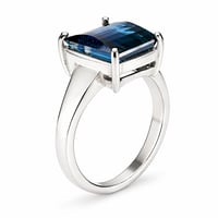 Image 3 of Ink Blue Tourmaline Pixel Cut Ring
