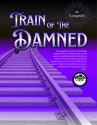 *DIGITAL Download* "Train of The Damned" 5e-TTRPG Supplement (Bare-Bones Ed.)