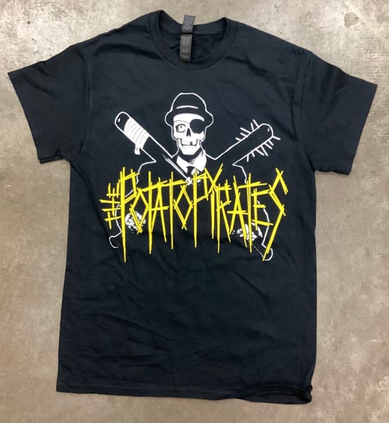 Image of Glow In The Dark Yellow Skull & Bats Tee