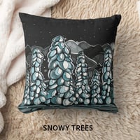 Decorative Custom Pillows - Decorative custom pillows snowy trees