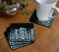 Sublimation Print Coasters - Set of 4 - Sublimation coasters snowy trees