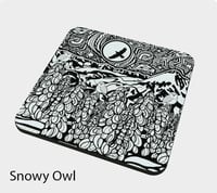 Sublimation Print Coasters - Set of 4 - Sublimation coasters snowy owl